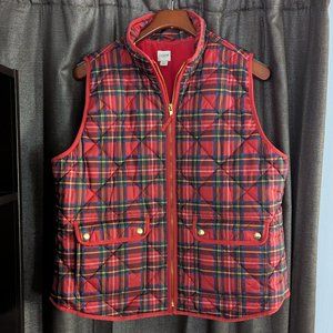j crew plaid vest
